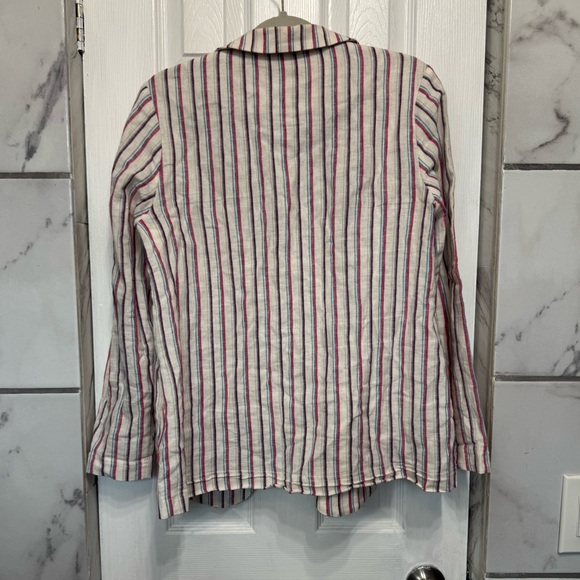 Anthropologie Dolan Anna Double-Breasted Striped Linen Blend Blazer - Picture 14 of 15